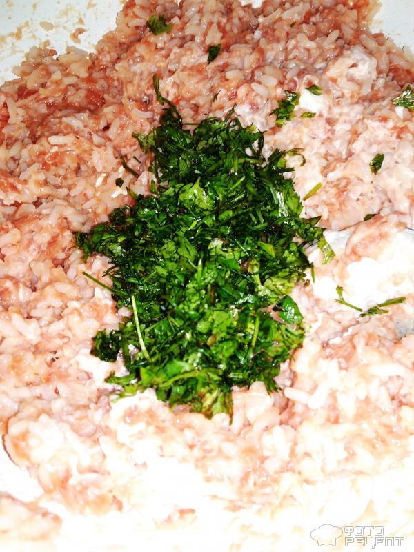 Перец болгарский фаршированный мясным фаршем с рисом и зеленью фото