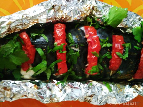 Скумбрия запеченная с овощами в фольге — рецепт с фото