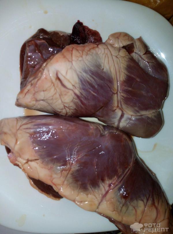 Свиное сердце в сметанном соусе фото