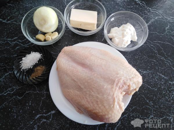 Куриная грудка, запеченная в духовке с чесноком — простой домашний рецепт