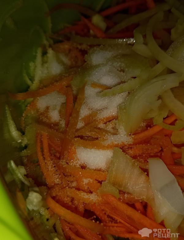 Кабачки с морковью по-корейски фото