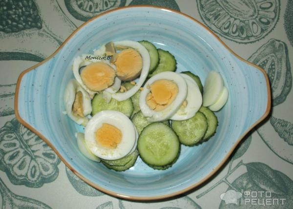 Салат с огурцом и яйцом фото