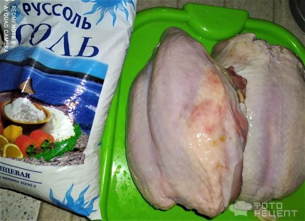 Сочная курица запеченная на соли