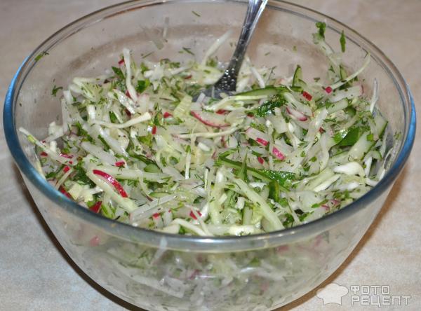 Ингредиенты для «Японский салат с огурцом и редисом»: