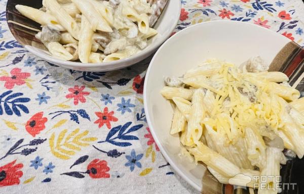 рецепт пасты, макароны с грибами, готовим дома, пенне, как приготовить