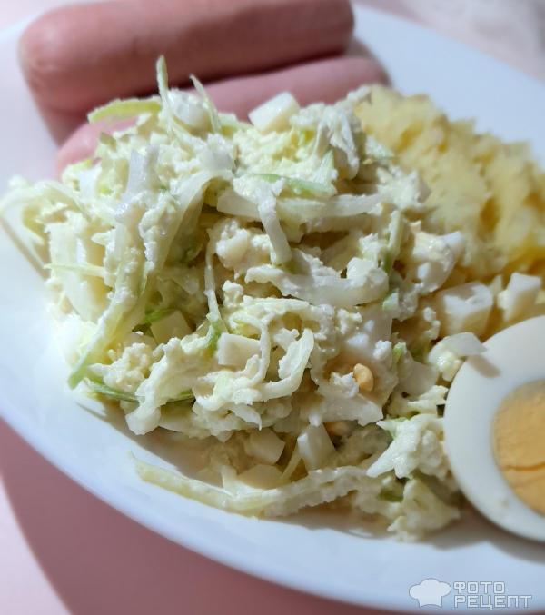 Салат с китайской редькой и яйцом фото
