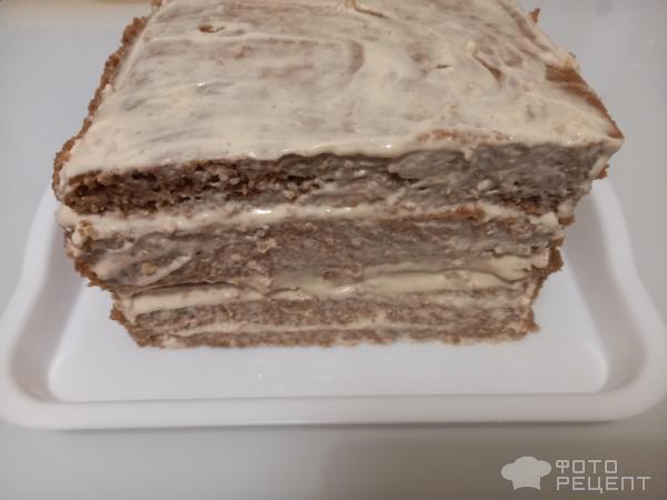 Бисквитный торт с кремом из халвы и маскарпоне Шахматы фото