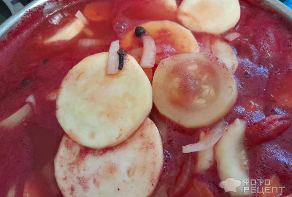 Кабачки кружочками в томатном соке фото