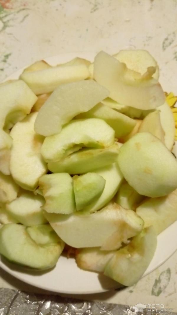 Сметанный крем с яблоками фото