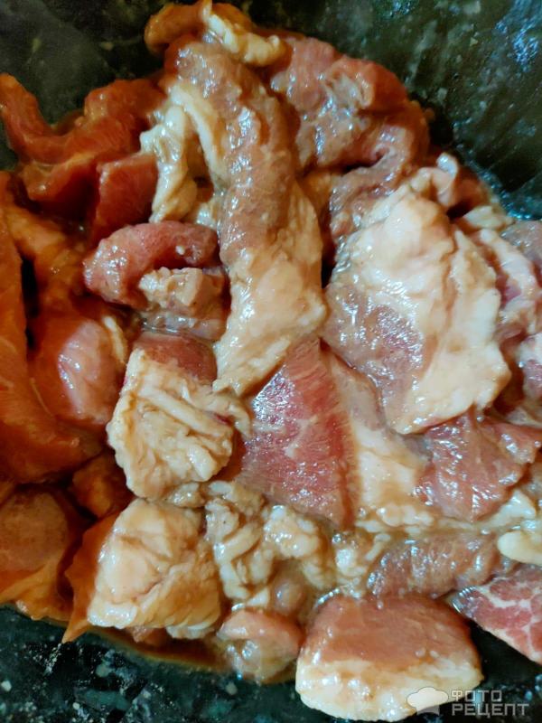 Свинина в кисло-сладком соусе по-китайски фото
