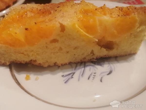 Пирог с мандаринами фото