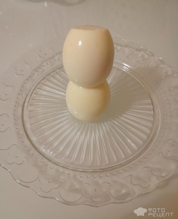 Снеговик из яиц к новогоднему столу фото