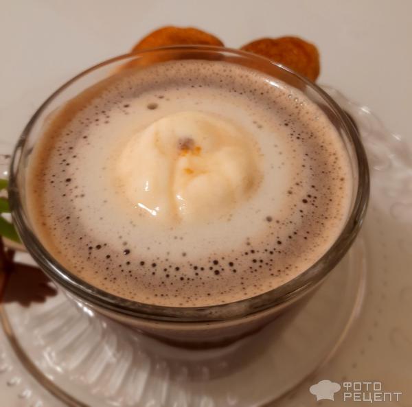 Кофе Гляссе с какао фото