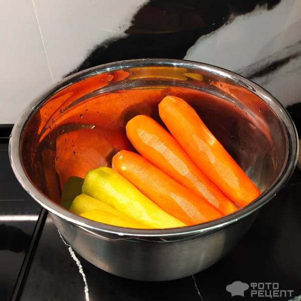 Перец маринованный, с морковью фото