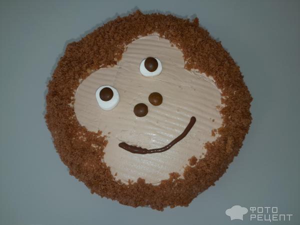 Бананово-шоколадный торт Обезьянка на день рождения девочке фото