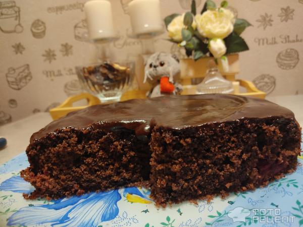 Постный шоколадный пирог фото