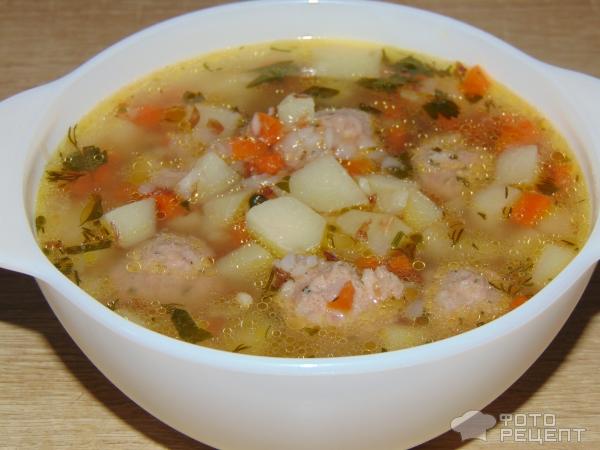 Гречневый суп с фрикадельками фото