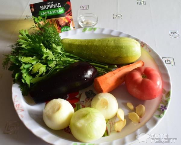 Овощное рагу с баклажанами и кабачками фото