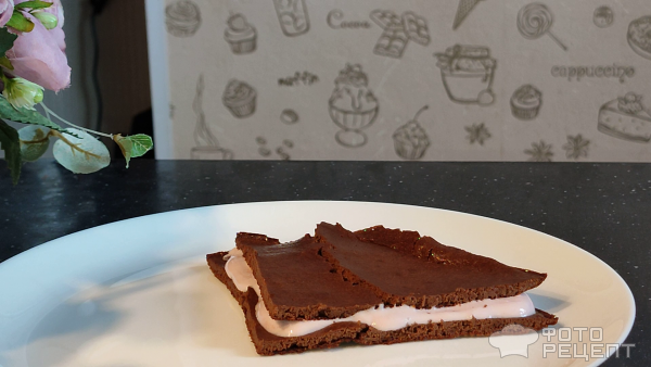 ПП Шоколадно вишневый торт на сковороде фото