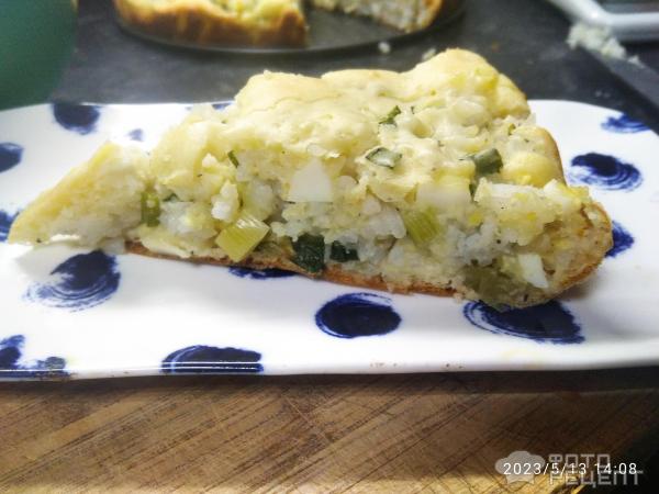 Пирог с яйцом и рисом в духовке: с тестом на кефире и на молоке