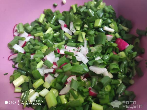 Овощной салат с тунцом фото