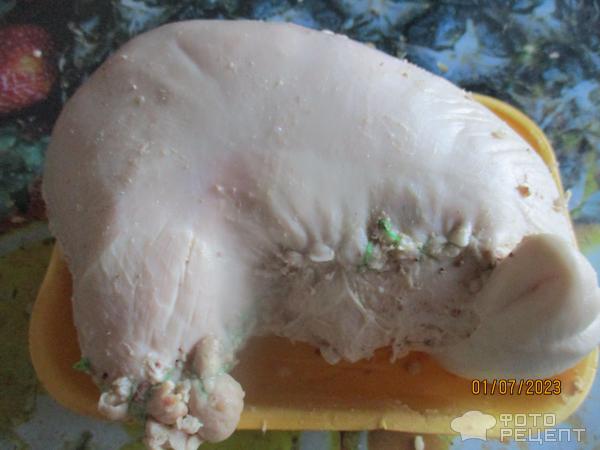 Жареный свиной желудок с луком