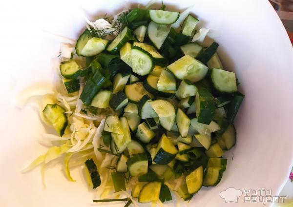Салат с капустой огурцами