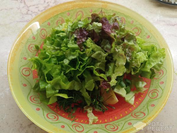 Теплый овощной салат фото