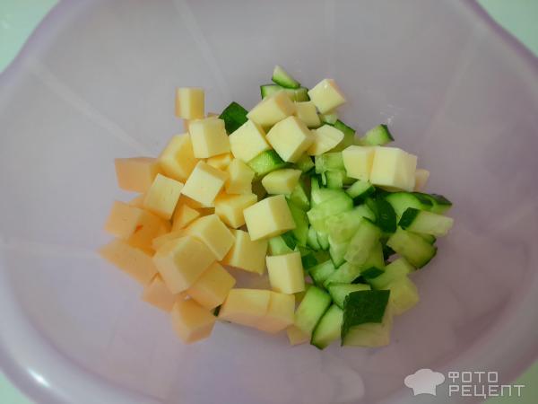 Салат из арбуза и сыра фото