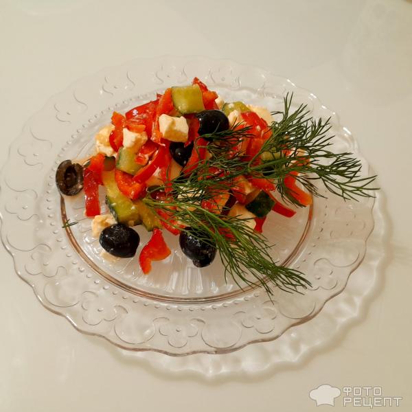 Салат из перца сладкого и брынзы фото