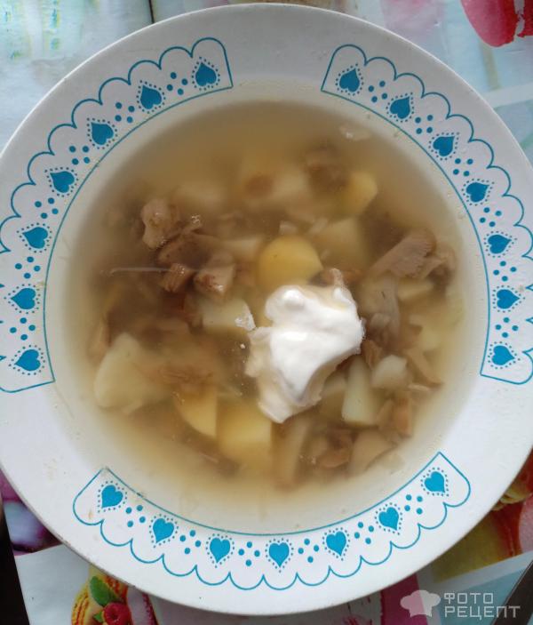 Суп из сыроежек замороженных