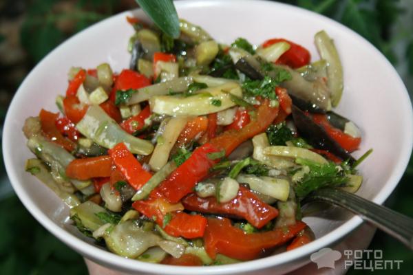 Теплый гарнир-салат из овощей