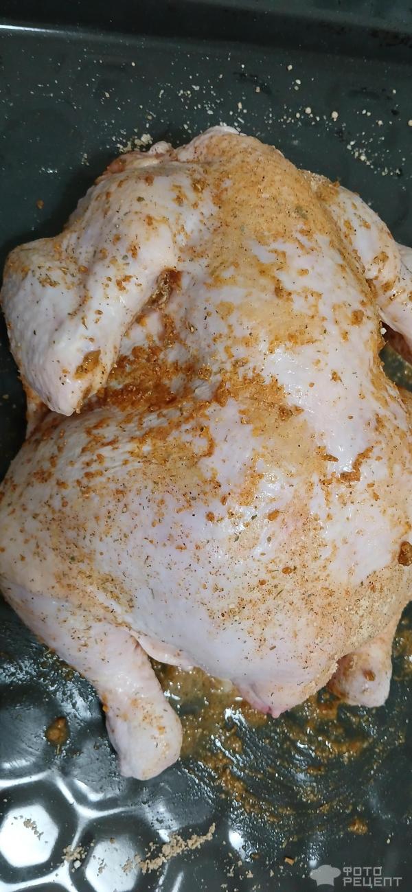 Цыпленок запеченный в сметанном соусе фото
