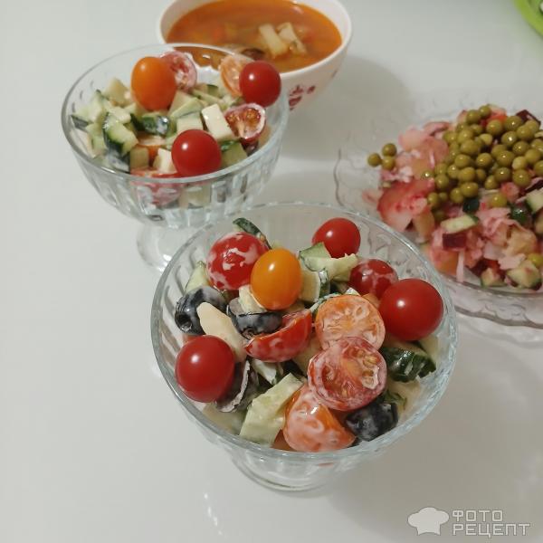 Порционный салат Весенняя миниатюра фото