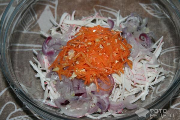 Салат из крабовых палочек с овощами
