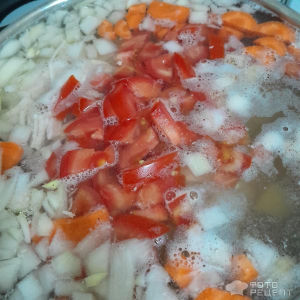 Куриный суп с помидорами фото