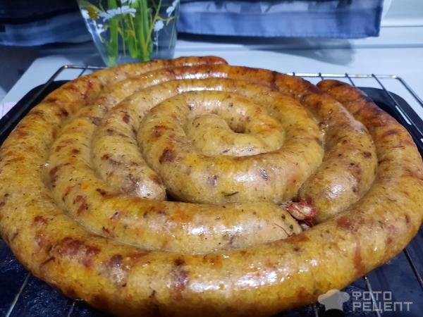 Бульбяная кишка со шкварками и жареным луком. Картофельная колбаса