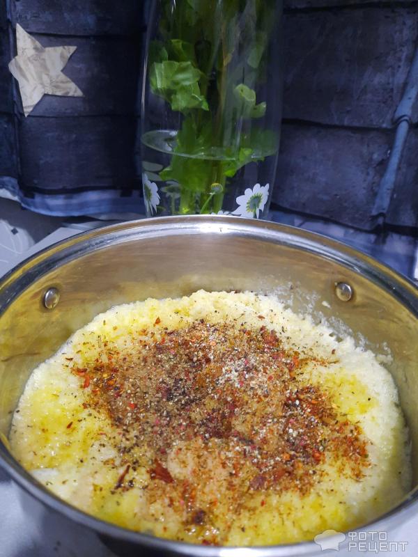 Бульбяная кишка со шкварками и жареным луком. Картофельная колбаса