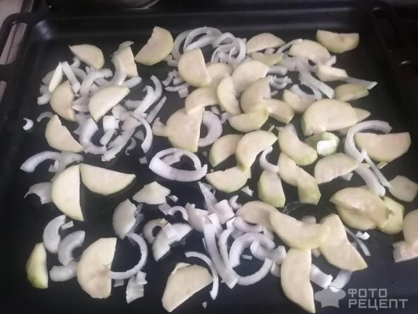 Свинина, запеченная в духовке с рисом и овощами фото