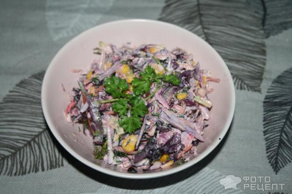 Салат из краснокочанной капусты