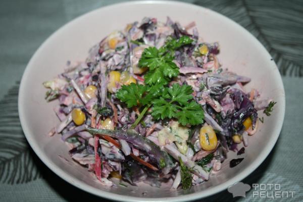 Салат из краснокочанной капусты