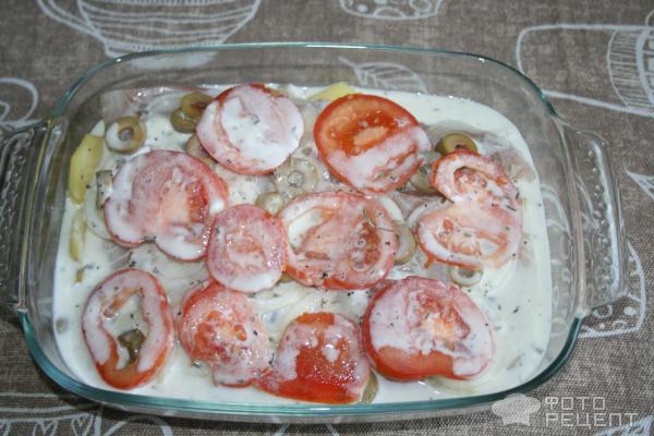 Запеканка из рыбы и картофеля
