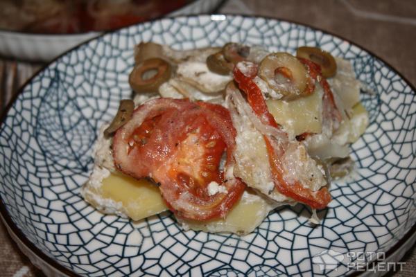 Запеканка из рыбы и картофеля
