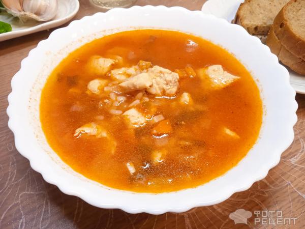 Куриный суп с рисом фото