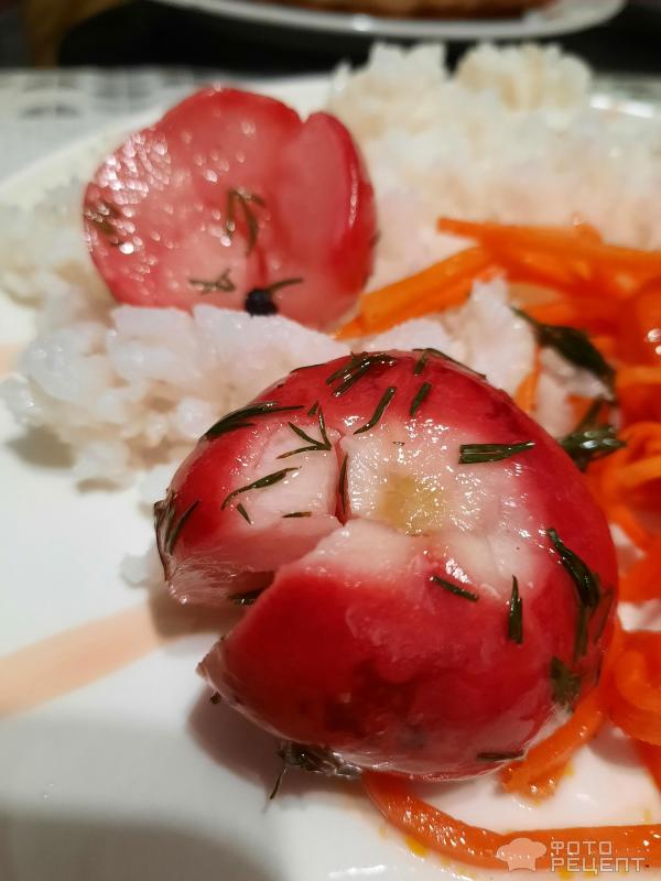 Маринованная битая редиска