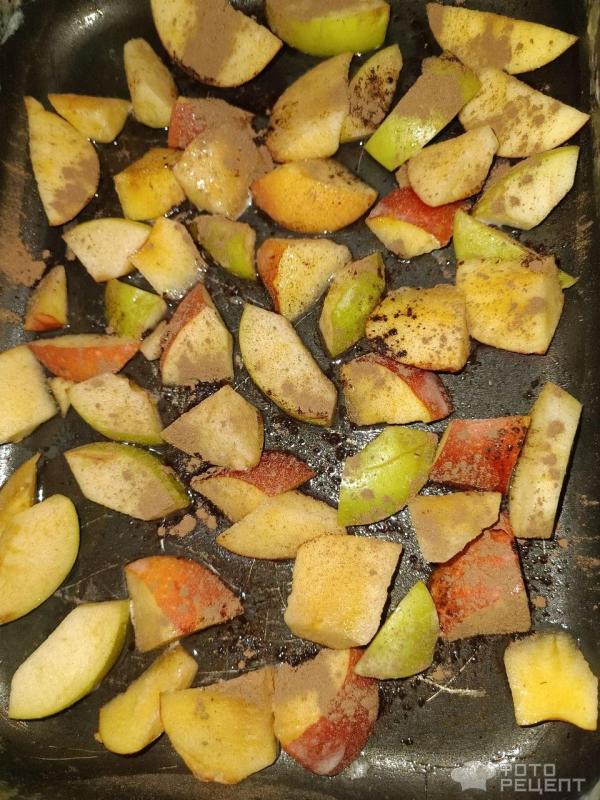Манник с творогом и яблоками