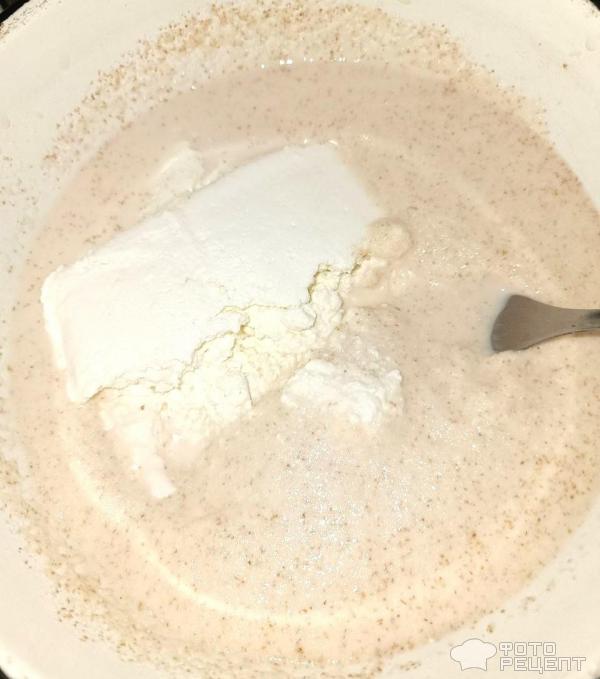 Манник с творогом и яблоками