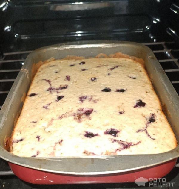 Манник с творогом и яблоками