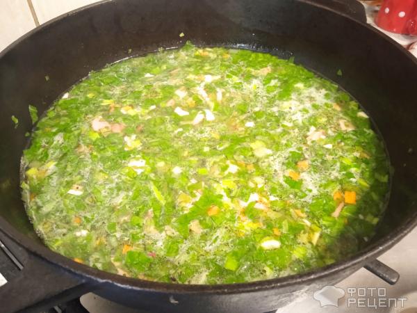Овощной суп с сосисками фото