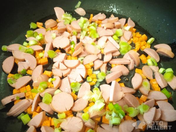 Овощной суп с сосисками фото